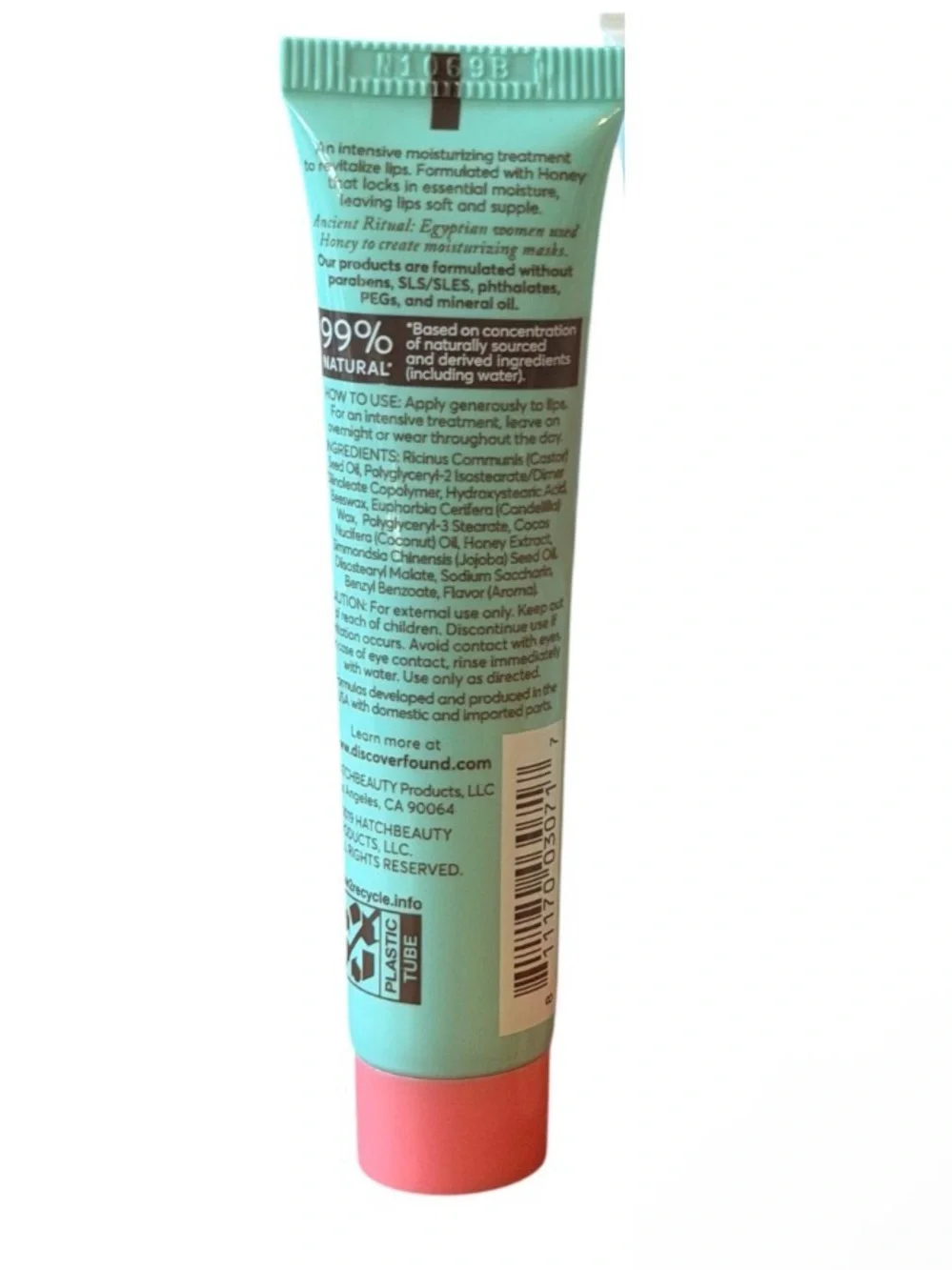 Found Nourishing Lip Mask with Honey - Mint Green NEW